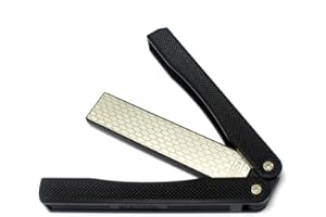 Oudtinz 400/600 Grit Pocket Knife Sharpener Folding Diamond Knife Sharpener Double-Sided Sharpening Stone for Outdoor Camping Garden Kitchen