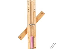TEMPLE LODGE 15-Minute Wooden Sauna Hourglass Timer - Wall-Mounted Rotating Heat Resistant Sand Clock (Pink)