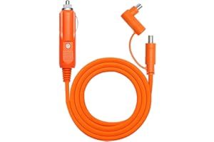 RAITWAHL 12V-24V Car Charger DC7909/DC8020 Cigarette Lighter Charging Cable for Jackery Explorer 1000 V2/500/300/240 BLUETTI EB3A/EB70/EB70S Goal Zero Yeti Anker Portable Power Station 14AWG DC 8mm (2M/6.6FT)