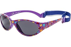Kiddus Sunglasses for Children Girl Boy. Age from 2 years old. UV400 Sun Filter. Made Rubber. Flexible. Impact Resistant. Adjustable Elastic Headband. Designed in Barcelona