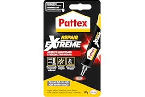 Pattex Repair Extreme Super colla, Colla trasparente multimateriale per interni ed esterni, Colla impermeabile e resistente ad alte temperature, 1 x 20g tubo