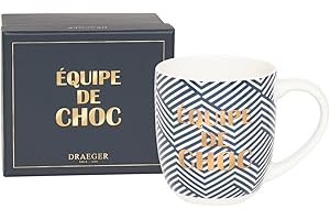 DRAEGER PARIS 1886 | Mug en Céramique Bleu Équipe de Choc 320ml | Idée Cadeau Originale pour Famille, Amis, Collègues, Coach | Coffret Cadeau Anniversaire, Humour, Amitié