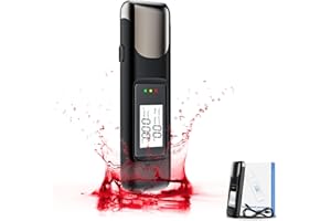 Olubfdh Breathalyser Police Accurate, Professional Breathalyser with Digital LCD Display, Breath Alcohol Tester with Degree Accuracy, Mouthpieces Unnecessary for Use at Home or at Parties