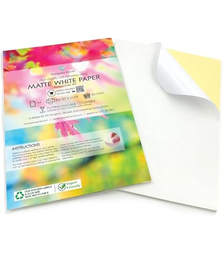 Fogli Adesivi Vinile Lucido A4 Impermeabili - 20 Fogli Per Stampanti Laser, Ideali Per Adesivi Personalizzati - Foto 6