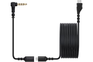 EARLA TEC Cavo audio di ricambio, compatibile con cuffie da gaming wireless SteelSeries Arctis 3/Arctis 5/Arctis 7/Arctis Pro con adattatore maschio a femmina da 3,5 mm (con convertitore da 3,5 mm, nero)