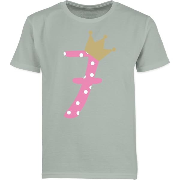 Kinder T-Shirt Zum 6. Geburtstag – Jungen-Shirt Mit Krone, Größe 128, Weiß, 100% Baumwolle