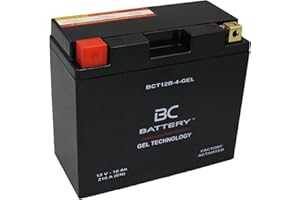 BC BATTERY CONTROLLER BC BATTERY Batteria Avviamento Moto al GEL 12V 10Ah BCT12B-4-GEL Moto&Scooter, esente da manutenzione sigillata precaricata simile a YT12B-BS