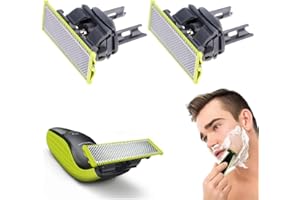PYAIOVR 2 Pezzi Lame di ricambio per Philips,One Blade Lamette Ricambio,in acciaio inossidabile resistente, per radere, regolare e rifinire,modello QP2520、QP2530、QP2630、QP6510、QP6520、QP2523