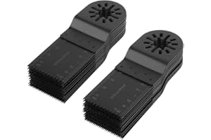 lyrlody Multitool - Juego de 20 Hojas de Sierra oscilantes universales de 34 mm, Multifuncional, preciso, liberación