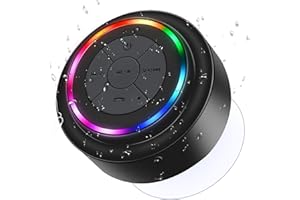HAISSKY Haut-Parleur de Douche Enceinte Bluetooth Étanche Portable avec FM Radio pour Camping Voiture Voyage Paires à Tous Les appareils Bluetooth Samsung PC iPhone