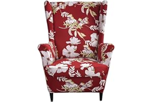 Meigeh Funda para sillón orejero Fundas para sillas de ala elásticas Funda para sillón de alas Impresas