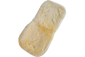 Naturasan Kinderwagen-Einlage echt Lammfell, Baby Lammfell-Auflage, Sitzeinlage, Universalgröße für Kinderwagen, Buggy, ca 74 x 35 cm, warmes echtes medizinsches Schaffell, Liner-02