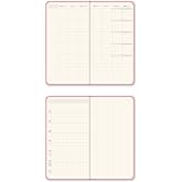 Charmlı S&uuml;resiz Haftalık Planlayıcı Cep Ajanda 9x17 cm Pembe
