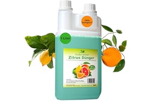 Konfitee Zitrus Dünger Flora Boost 1000ml I Für bis zu 200L Gießwasser I Für alle Zitrussorten I Flüssiger Blatt- & Wurzeldünger I 100% natürlicher Pflanzendünger I Für kräftiges Blattgrün