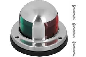 Linkstyle 12v Marine LED Feux de Navigation de Bateau, Lampe de Navigation Marine étanche Feux d'arc de Bateau avec LED Rouge et Verte pour Ponton Yacht Skeeter, Coque en Acier Inoxydable