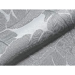 Raumausstatter.de - Tela para Muebles para Exterior Korsika 751 Hojas Gris como Tela de tapicería Resistente para Coser y tapizar para Interior y Exterior con protección Antimanchas