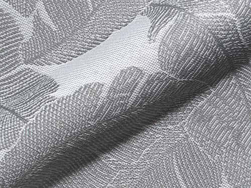 Raumausstatter.de - Tela para Muebles para Exterior Korsika 751 Hojas Gris como Tela de tapicería Resistente para Coser y tapizar para Interior y Exterior con protección Antimanchas