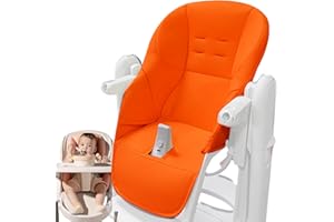 CAMPSIE Funda Para Trona, Funda Para Silla Alta Para Bebé, Cojín Para Silla Alta Para Bebé, Cojín Para Silla Alta Para Bebé De Cuero PU, Funda Y Cómoda Para Asiento De Silla Alta