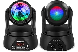 Discokugel, U`King Partylicht Mini Moving Head Bühnenlicht Party Lichter mit d-mx512 Control,RGBW für Party/Bar/Geburtstag/Hochzeit/Live Show/Halloween