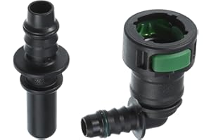 A ABSOPRO Kit connettore rapido per tubo del carburante per auto a 90 gradi da 11,8mm SAE a 5/16" 8mm, tubo di disconnessione in plastica verde.