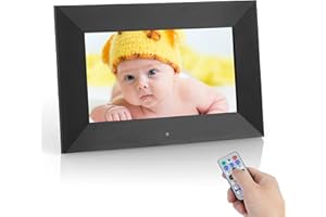 Vicloon Digital Photo Frame, 7 Inch Electronic Digital Photo Picture Frame, 1024x600 Full IPS Screen with Photo Music Video Player Calendar Alarm, Electronic Photo Frame with Remote