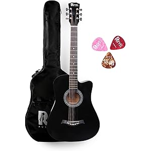 Revel 38 Inch Glossy Acoustic Guitar for Beginners and Professionals with Signature Guitar Feel, Westwood Guitar Style Set wi
