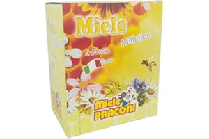 LNEE Mita – 100 sachets de miel de nectare MILLEFLEURS MONODOSE 100% ITALIEN EN EN SACHET GR. 6 DOLCIFIANT NATURALEHONEY NATURAL SWEENER