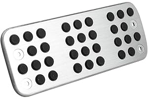 EGFheal Auto Antiscivolo Poggiapiedi Pedale Copertura Poggiapiedi Pad Piastra Pedale Poggiapiedi In Lega di Alluminio w/Vite Per Peugeot 206 206CC 207 Argento+nero