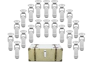 MEIN HERZ 20 Pcs Spring Loaded Toggle Latch Catch Clamp Clips, Stainless Steel Sturdy Lock Toggle Catch for Case Box, Toolbox, Drawer, Cabinet, Chest Trunk, Closet, Cabinet, Case Box