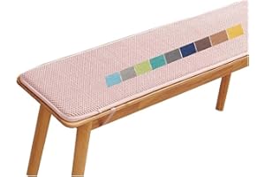 ILIEMAO Cojin para Banco Exterior Interior Cojín de Silla de Terraza Garden Chair Cushions Cojin Jardin Cojin de Banco Cojines para Bancos para Balcón Palet Comedor Columpios Cocina Oficina e3(Pink,80x35 cm 3
