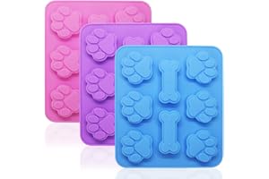 FineGood, silikonowa forma do kostek lodu, w kształcie ciasteczek dla psów 6* kości + 18*paw