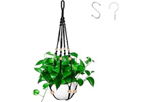 BECHOICEN Macrame Plant Hanger 1 Pcs Plant Hanger Rope Hanging Planter Indoor Hanging Plant Holder Hanging Planters & Baskets with 4 Legs, Stand Flower Pot Holder for Home