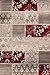 Produktbild Lalee 347221936 Moderner Designer Teppich Muster Patchwork Neu Größe 190 x 280 cm , silber / rot