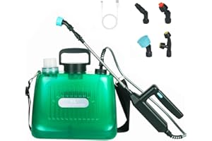 FANMURAN Pompa Elettrica per Liquidi 8L Pompa Irroratrice a Batteria Pompa a Spalla a Batteria Ricaricabile per Piante Nebulizzatore Elettrico per Giardino Frutteto (Verde)