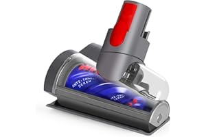 OMYOPY Upgrade Mini Elektrobürste für Dyson V15 V11 V10 V8 V7 Haardüse Bürste Anti Verwicklungs Aufsatz Staubsauger Ersatzteile Turbinendüse zu Reinigung Haustierbetten Autositze Sofa Teppich