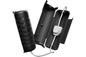 [2 PACK] RESTMO Outdoor IP44 Waterproof Connection Box (29 × 11 × 7.5cm), Weatherproof Extension Lead Cover, Safety Seal Enclosure for Holiday Lights, LED Strips, Power Tools, Fountain, Black, Black