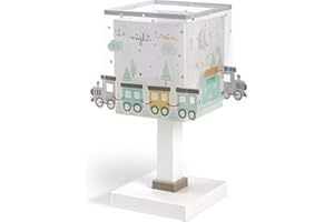 ‎DALBER Dalber Kinder Tischlampe Nachttischlampe kinderzimmer Zug Farben trainieren The Night Train, 63531, E14, Bunt