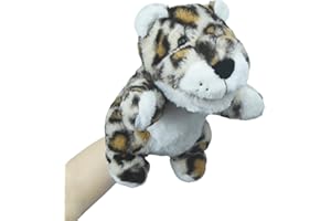 lilizzhoumax Simulation Leopard Hand Puppet Plush Toy, Stuffed Zoo Animal Plush Leopard Cute Role-Playing, Child Interactive Early Education Toys Home Decoration Animal Toys, Gift for Kids