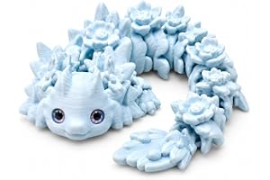 LeGeYo Axolotl 3D-tryckt 21 cm, PLA fantastisk figur, med rörliga vingar och leder, dekoration från 14 år