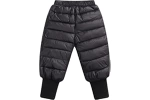 AIEOE Zimowe spodnie puchowe dla dzieci do jazdy na nartach, termiczne, termiczne, do aktywności na świeżym powietrzu, wiatroszczelne, ultralekkie, dla chłopców i dziewczynek