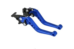 LLWQUANZSS Universal-Bremskupplungshebel für Motorrad, mit Lenker mit 22 mm Durchmesser (Blau), Kupplungshebel 50 + Kupplungsgriff Dirt 125 + Bremshebel Motorrad Bremshebel Motorrad Bremshebel 600 Bandit 2000