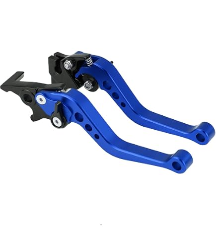 Levier De Frein Et D'embrayage Moto En Aluminium CNC - 1 Paire - Rouge - Compatible Plupart Motos Et Scooters