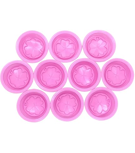 10 Stück Kleeblatt-Seifenformen Aus Silikon – Runde 1-cavity Formen Für DIY Seife, Kekse & Kerzen