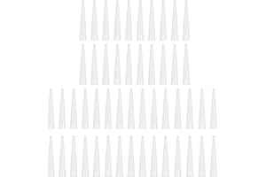 LAEEYIN Pack of 50 cartridge tips, silicone tips, silicone syringe attachments, silicone nozzles for adhesive sealant and cartridge gun