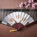 Produktbild EIJODNL Hand Fan Folding asiatischen Snacks japanische Klebreis Bälle mit Bambusrahmen Quaste Anhänger und Stoffbeutel Bambus behandelt Fan Handfächer für Kinder Papier Fan Fold
