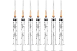 XWCHASA Zestaw 30 plastikowych strzykawek o pojemności 2,5 ml z igłami z nakrętką, jednorazowe strzykawki, małe strzykawki dozujące, strzykawki w płynie, do majsterkowania i samodzielnego pakowania