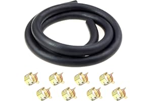 GHYUI 1m Ø 8mm Tuyau de Carburant avec 8 Pièces Collier de Serrage Tuyau D'essence Trousse à Outils，Kit de Tuyau de Carburant durite essence pour Moteur Voiture Tracteur Petits Moteurs