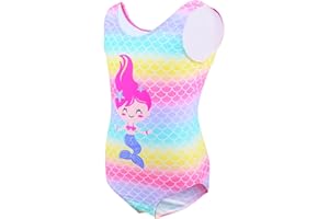 BIQIQI Costume da Bagno per Ragazze Costume da Bagno Un Pezzo Costume da Bagno da Spiaggia Ragazza Leggero e ad Asciugatura Rapida Costumi da Bagno per Bambine 4 5 6 7 8 9 Anni