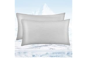‎AVOALRE Avoalre 2er Set Kühlen Kopfkissenbezug mit Q-Max>0.5 Arc-Chill kühlender Kissenhülle,Superweicher Sommer Kopfkissenbezug mit Verdecktem Reißverschluss,2er Set Cooling Kissenbezüge 40x80cm