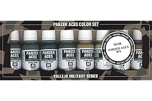Vallejo Model Color Panzer Aces - Set Pittura Acrilica n. 3, 8 x 17 ml, Grigio